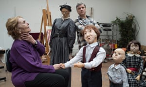 Strange relief … Nick in the studio with his mother.