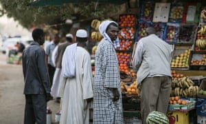 Men shop for fruit in Sudan’s capital, Khartoum.