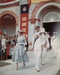biography for queen elizabeth Queen Elizabeth II and Prince Philip, Duke of Edinburgh leave the House of Assembly in Hamilton, Bermuda, during a six-month tour of the Commonwealth nations, November 1953