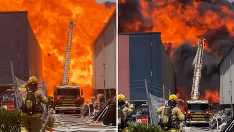 A fire at a paint factory in Melbourne