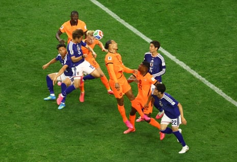 Japan's Daichi Kamada scores their second goal.