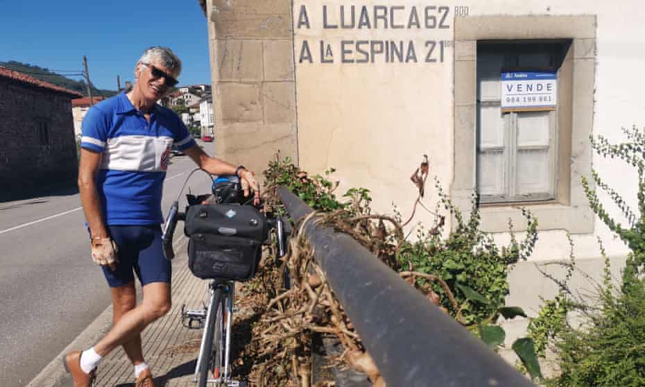 The author and bike by roadside northern Spain.