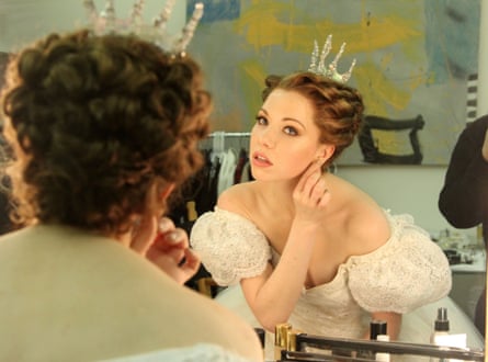 Carly Rae Jepsen prepares for a performance in Rodgers and Hammerstein’s Cinderella, 2014.