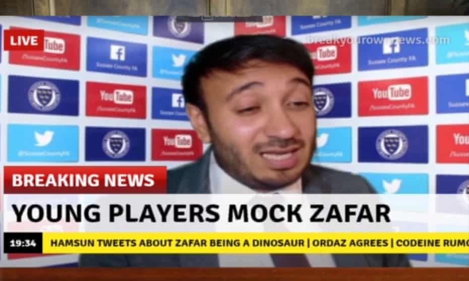 ‘They can give really stupid advice and I’ll give it to the players’ ... Bilal Zafar as The Gaffer.