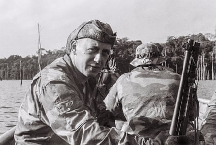 ‘Chief Nuri’ of the French Foreign Legion on patrol in Petit-Saut.