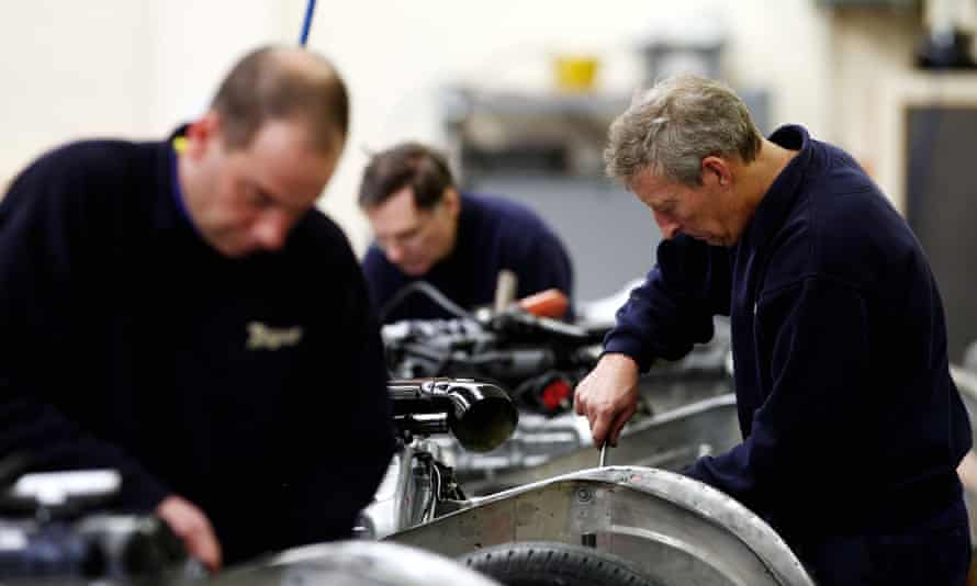 skilled workers in a British factory