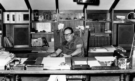 The master … Morricone in his Rome office in the 1970s.