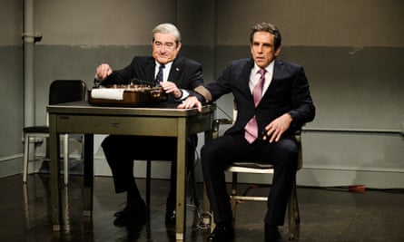Saturday Night Live - Season 43SATURDAY NIGHT LIVE -- Episode 1743 “John Mulaney” -- Pictured: (l-r) Robert De Niro as Attorney Robert Muller, Ben Stiller as Attorney Michael Cohen during The Cold Open in Studio 8H on Saturday, April 14, 2018 -- (Photo by: Will Heath/NBC/NBCU Photo Bank via Getty Images)