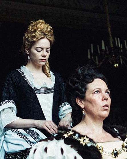 Emma Stone and Olivia Colman in The Favourite.