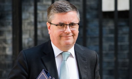 Robert Buckland leaves 10 Downing Street after Boris Johnson’s first cabinet meeting as prime minister last week.