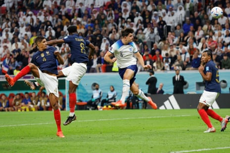 England 1-2 France: World Cup 2022 quarter-final – as it happened | World Cup 2022 10 Maguire heads wide.