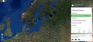 Screenshot of the Radio Garden site