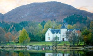 The Glenfinnan House Hotel on the edge at Loch Shiel, the Highlands, Scotland