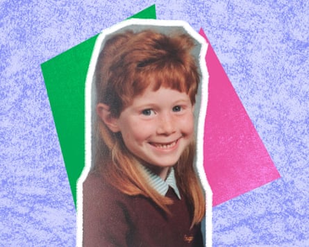 Young red haired girl with a mullet