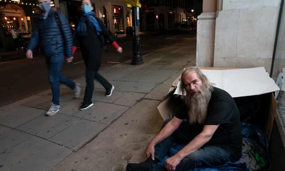 Martin, rough sleeping in central London. He spent much of lockdown in a Holiday Inn in east London
