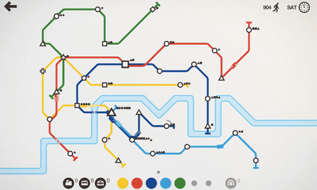 A network of trains in Mini Metro