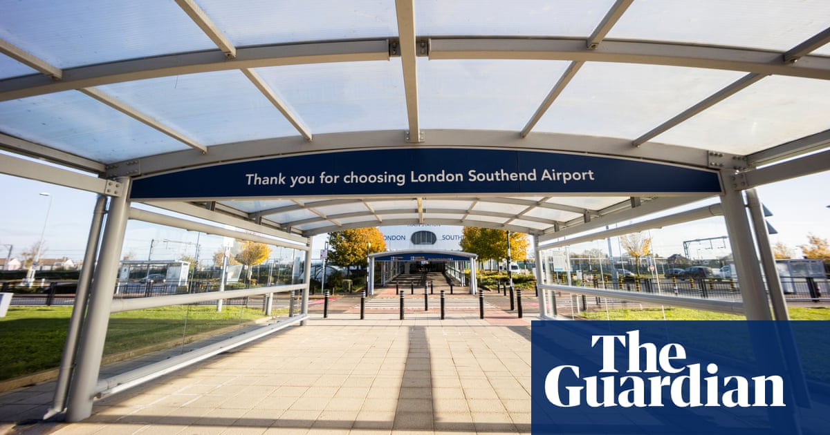 With weeds on the forecourt, a deserted Southend airport looks to the future