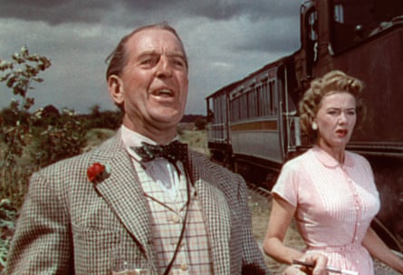 Stanley Holloway and Gabrielle Brune in The Titfield Thunderbolt.