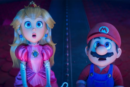 Princess Peach and Mario in The Super Mario Galaxy Movie.