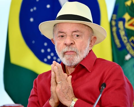 Brazil’s president. Luiz Inácio Lula da Silva, at a public event on 30 April.