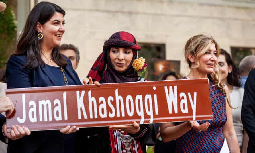 Washington DC designates Jamal Khashoggi Way in front of the Saudi embassy.