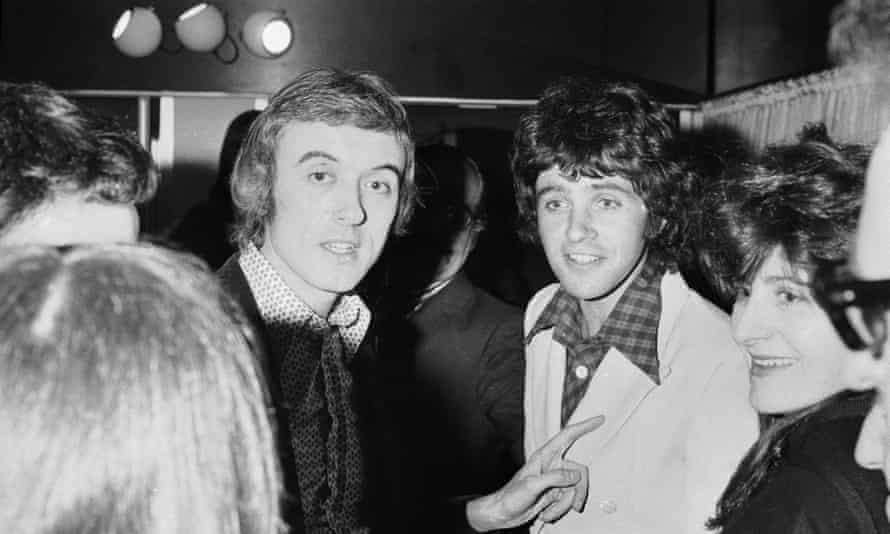 Ray Connolly (left, in 1973) with David Essex, the pop singer and actor who starred in That’ll Be the Day, for which Connolly wrote the screenplay.