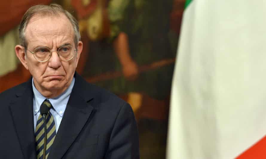Italy’s finance minister, Pier Carlo Padoan
