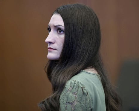 A young woman in court