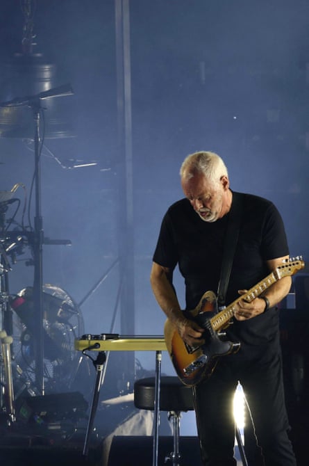 David Gilmour on stage at Pompeii