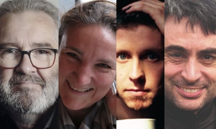 Tony Davis AKA Anto, Victoria Godfrey AKA Carpathian, Dave Gorman AKA Fed and Hamish Symington AKA Soup.