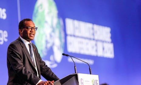 Kwasi Kwarteng speaking at the Cop26 UN climate conference