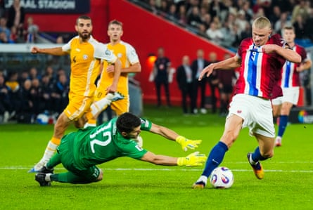 Erling Haaland scores Norway’s 4th extremity against Moldova.