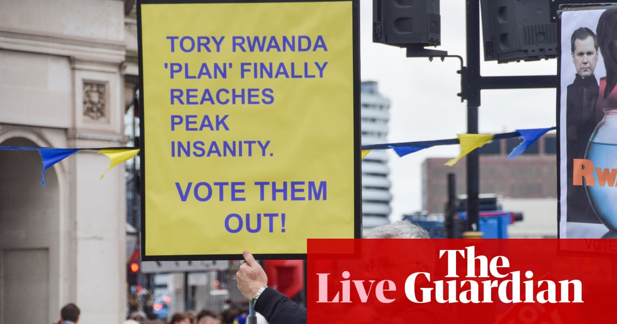 Rwanda bill puts global refugee rights in danger, says UN and Council of Europe – UK politics latest | Politics