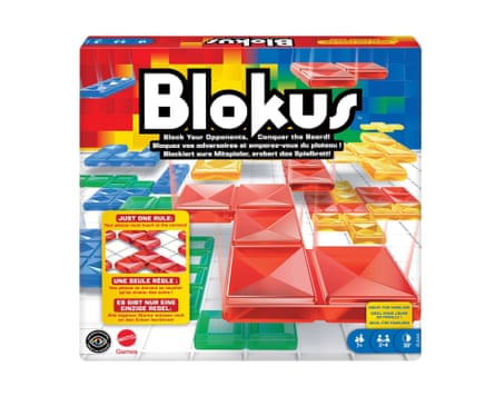 Mattel Games Blokus board game box