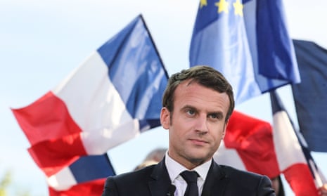 Presidential candidate Emmanuel Macron on the last day of campaigning