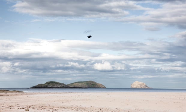 Looking out over the Firth of Forth from Yellowcraig beach near North Berwick, east of Edinburgh