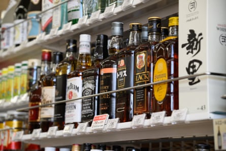 Bottles of liquor for sale