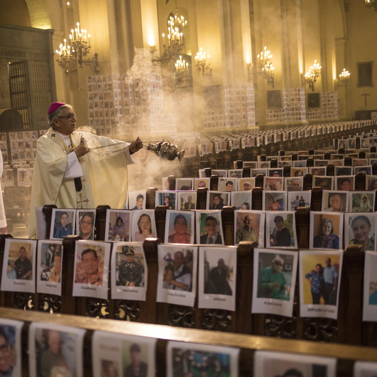 Peru archbishop fills cathedral with portraits of Covid-19 victims ...