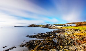 Ardbeg Distillery on the coastline just east of the village of Port Ellen on the island of Islay, Scotland.