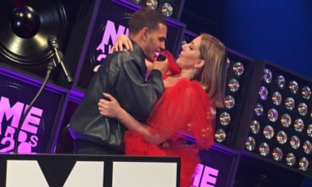 ‘The joke turned sour’: Slowthai with Katherine Ryan at the NME awards in February.