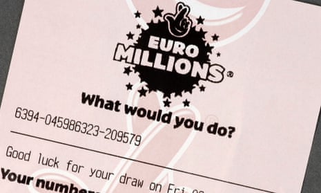 Euro millions lottery ticket.