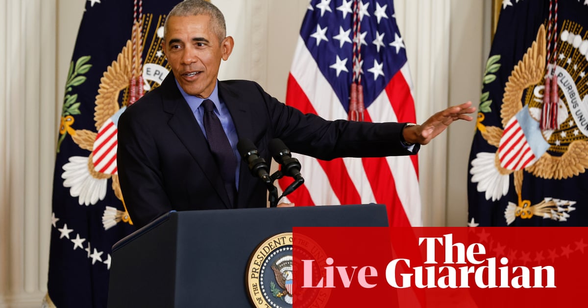 ‘Feels like the good old days’: Joe Biden welcomes Barack Obama back to White House – live – The Guardian