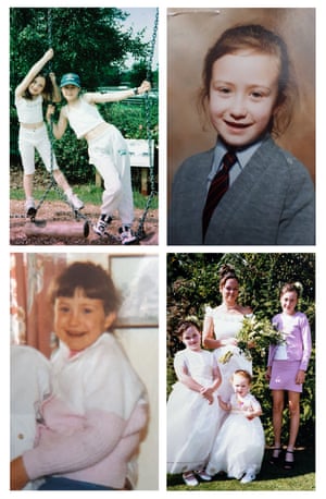 Top left: Lydia McCartney and Aimee; bottom right: Lydia, Cathy Teese, Autumn McCartney and Aimee at Cathy’s wedding in 1999.