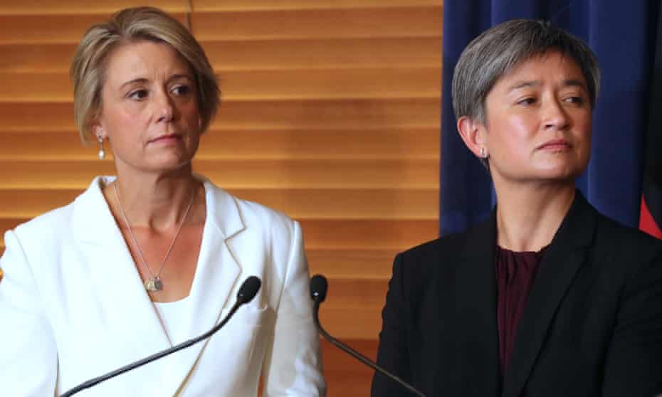 Labor deputy Senate leader Kristina Keneally and Senate leader Penny Wong