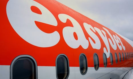 Easyjet logo on side of aeroplane