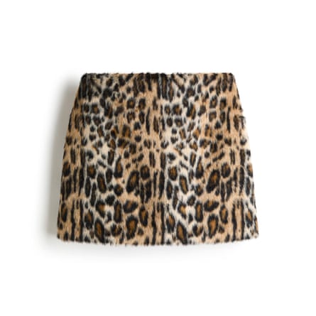 Animal print miniskirt, H&M