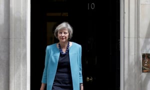 Theresa May leaving No 10 Downing Street