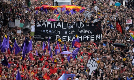 Demonstrators at the G20 summit in Hamburg.