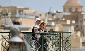 Tourists in Malta’s capital, Valletta.