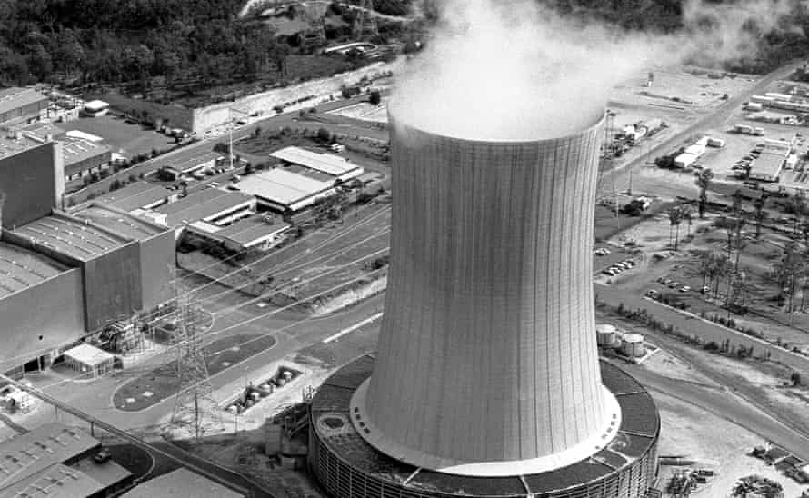 A Queensland coal-fired power station during construction, circa 1980